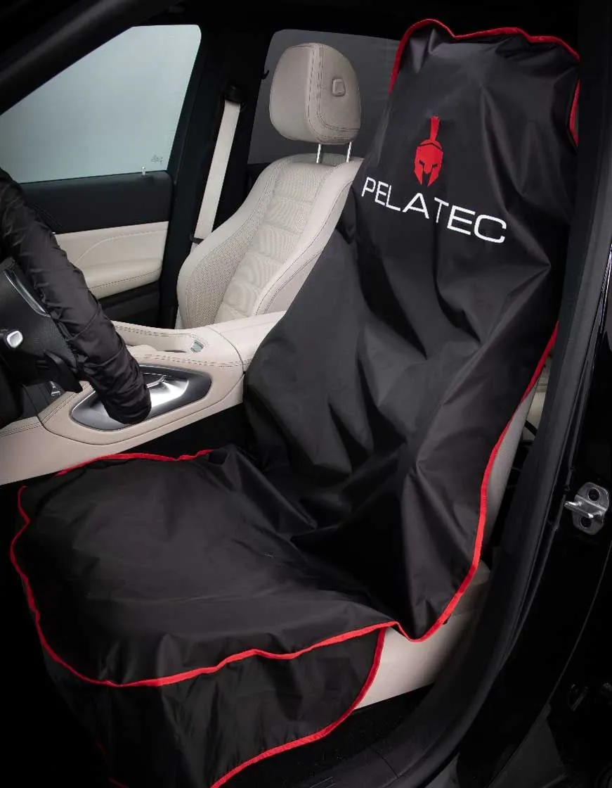 Pelatec Ecostar Pro Sitzschoner Set 2in1, schwarz/rot