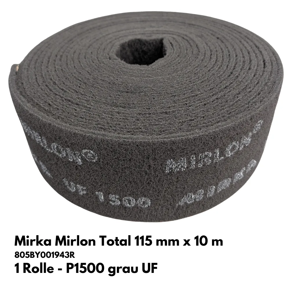 Mirka Mirlon-Schleifvlies 115mm x 10m UF Korn 1500, grau